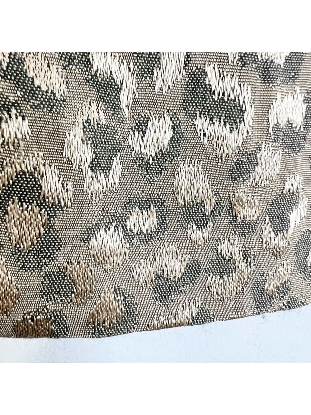 Vintage Canadian made sage green taupe metallic animal print cropped jacket 12 - Picture 8 of 15